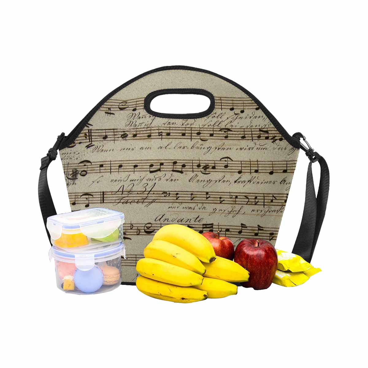 Antique general print, insulated lunch bag, design 20