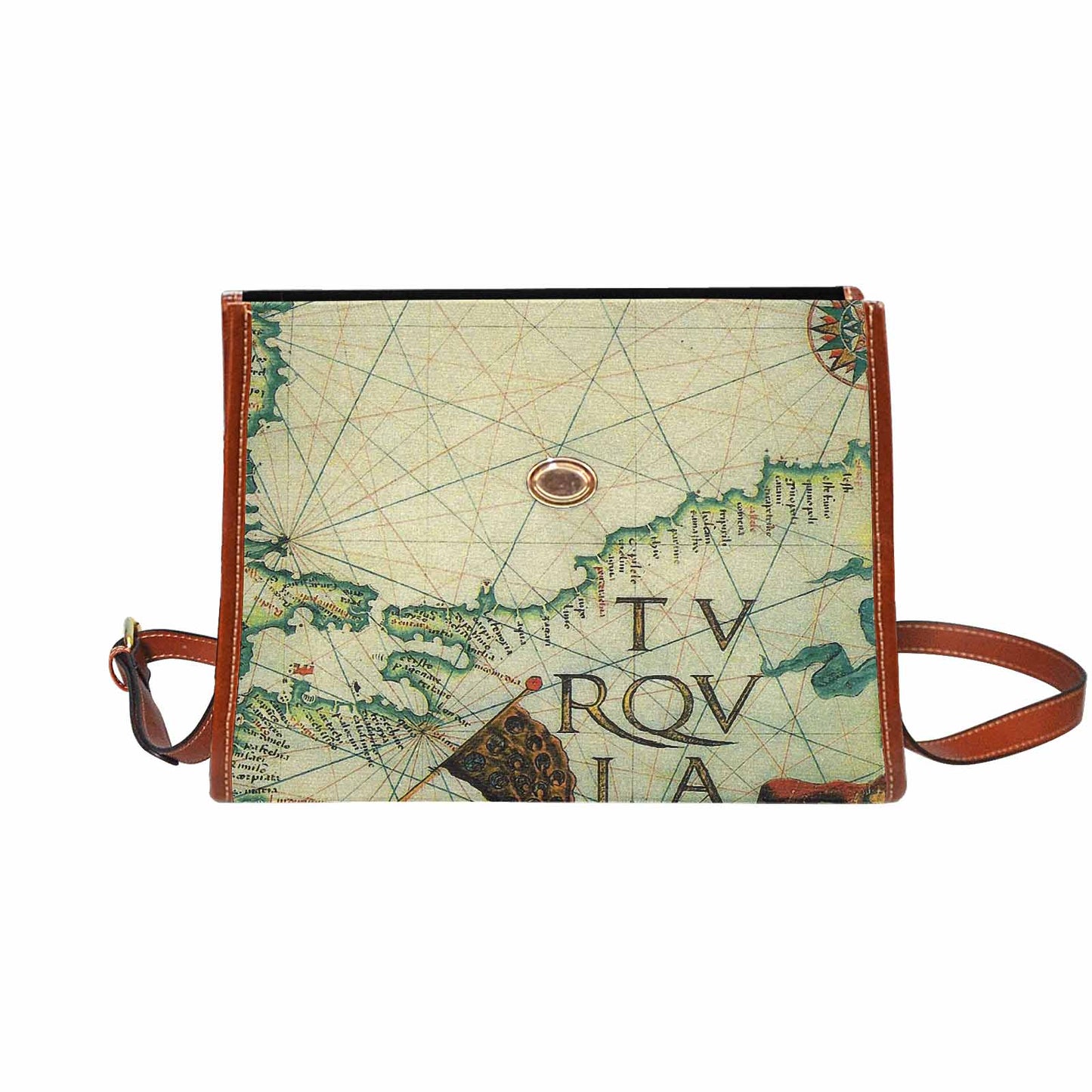 Antique Map Handbag, Model 1695341, Design 33