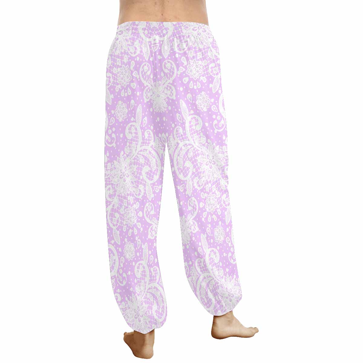 Victorian lace print Haram pants, loose comfy pants design 06