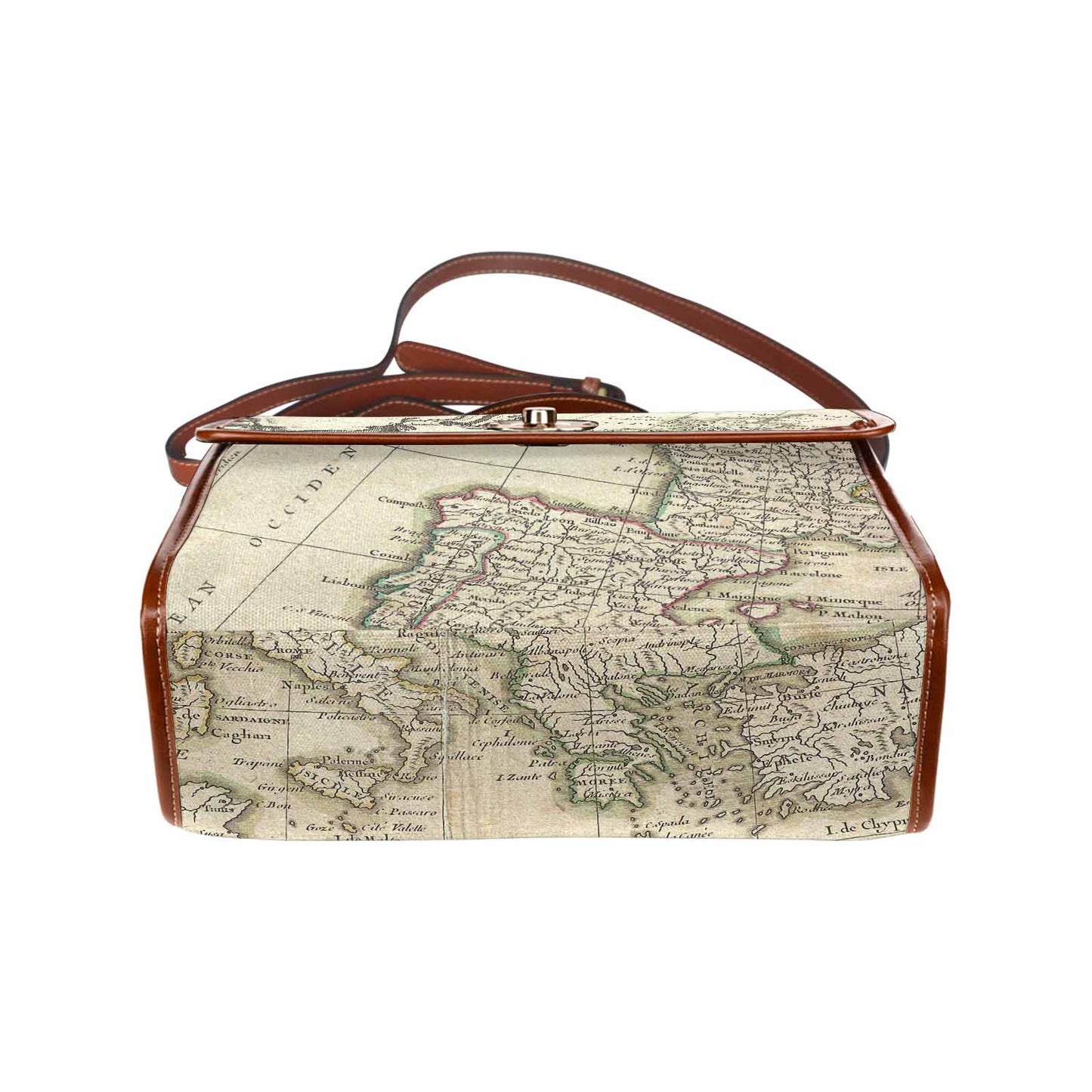 Antique Map Handbag, Model 1695341, Design 03
