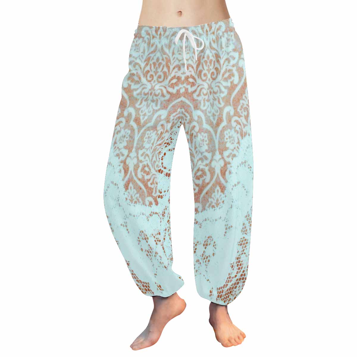 Victorian lace print Haram pants, loose comfy pants design 23