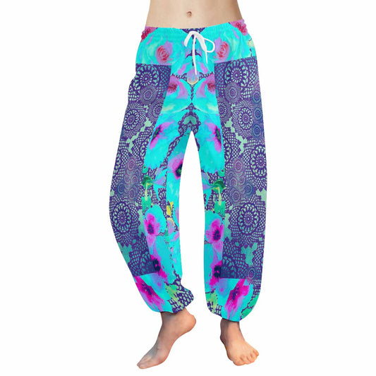 Victorian lace print Haram pants, loose comfy pants design 14