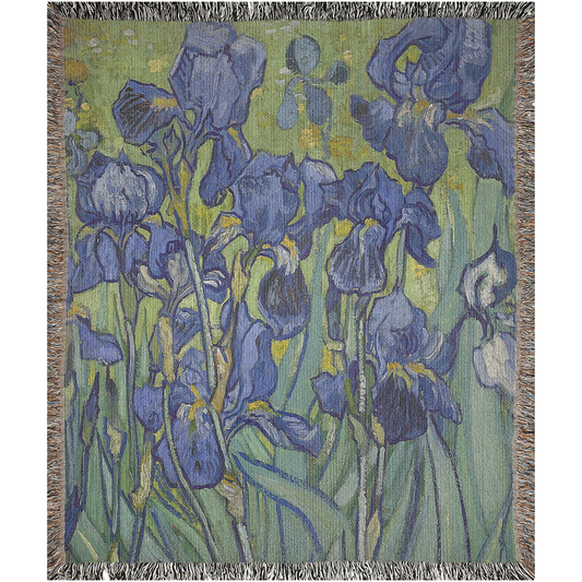 100% cotton Vintage Floral design woven blanket, 50 x 60 or 60 x 80in, Design 40