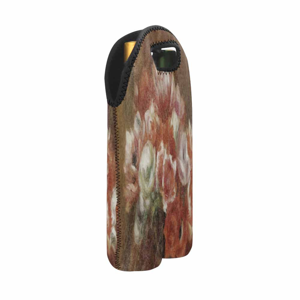 Vintage floral 2 bottle wine bag, Design 15