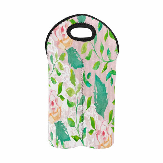 2 Bottle Victorian lace print wine bag, Design 21