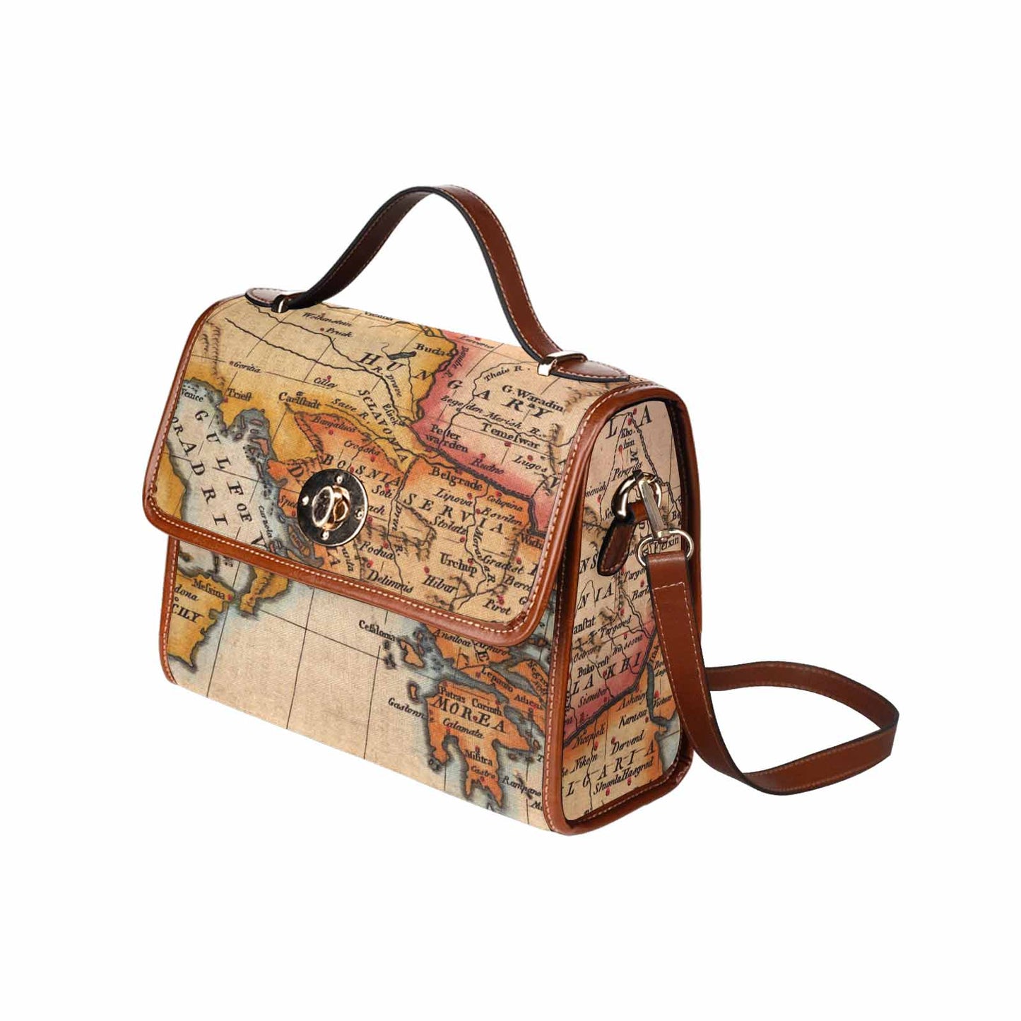 Antique Map Handbag, Model 1695341, Design 22