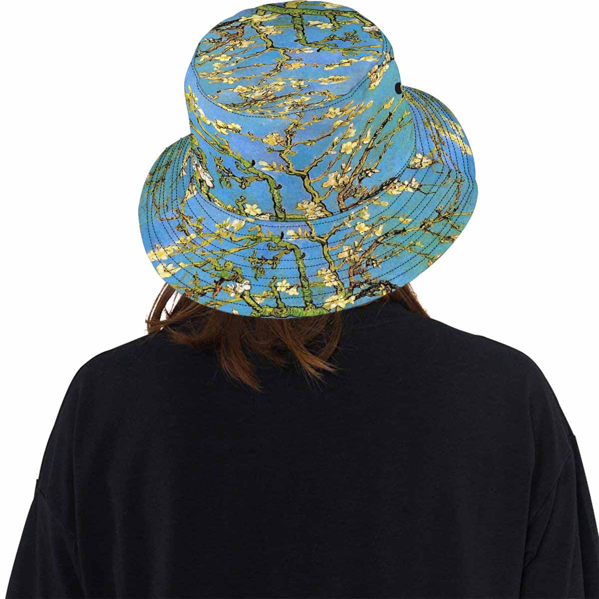 Vintage floral unisex bucket boonie Hat, outdoors hat, Design 20