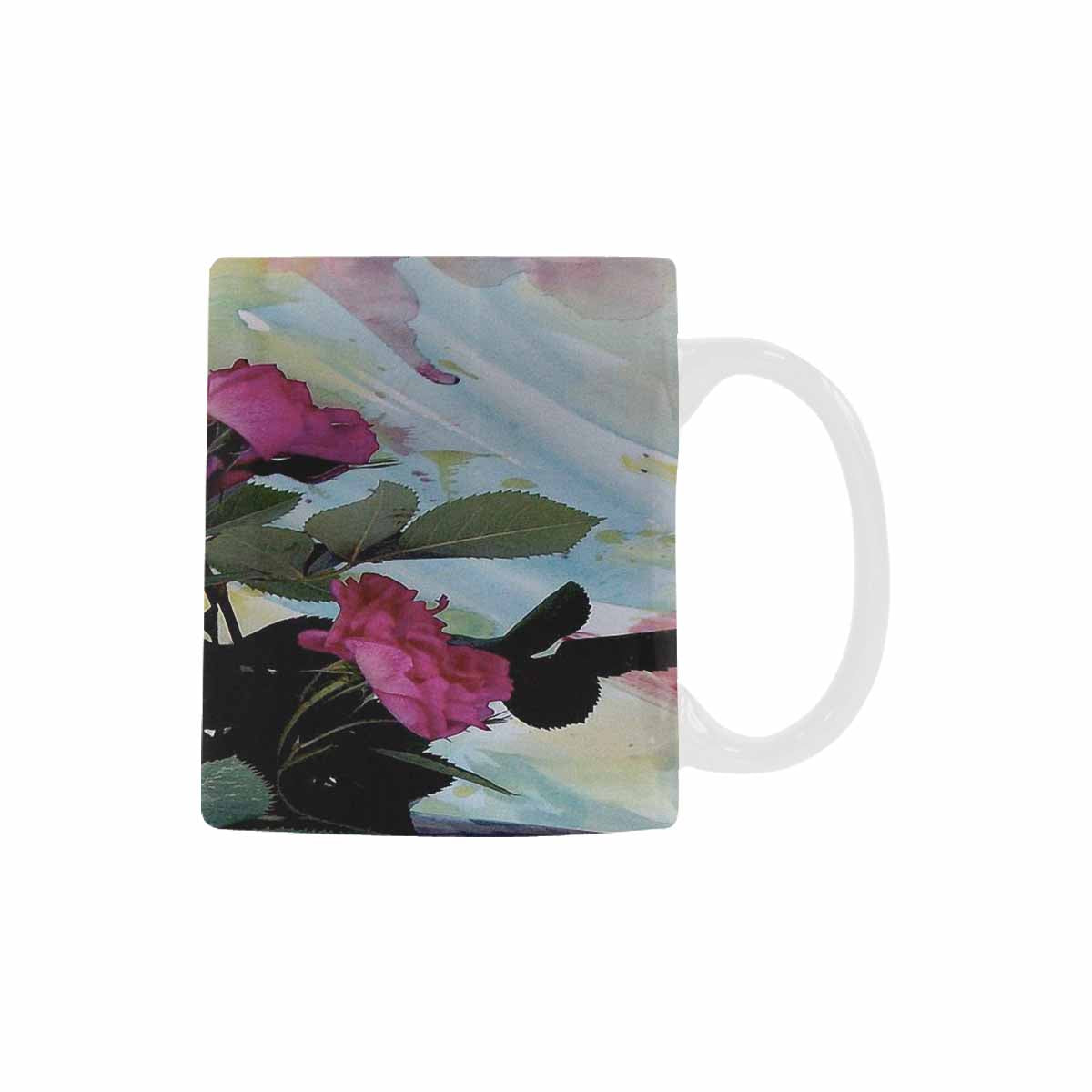 Vintage floral coffee mug or tea cup, Design 21