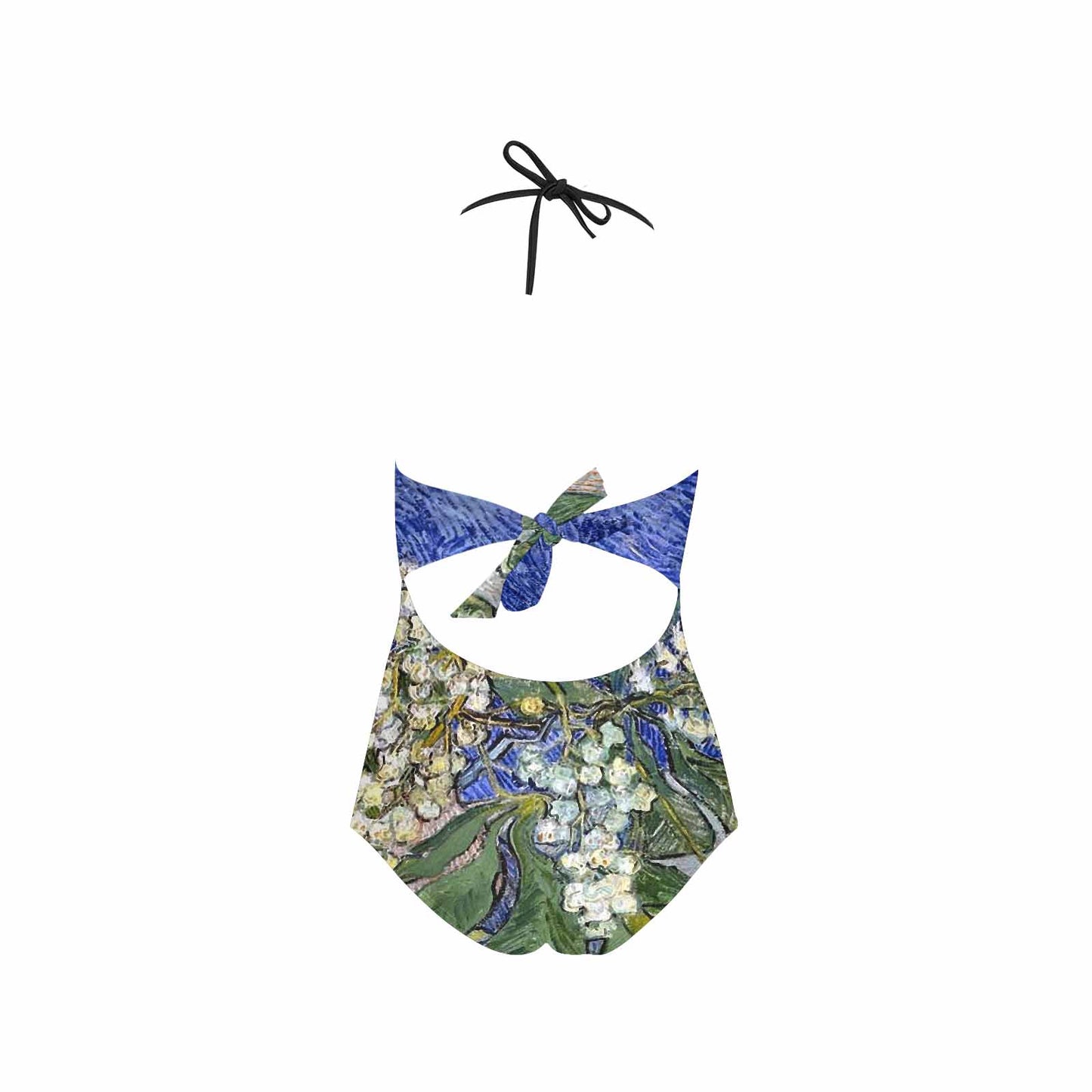 Vintage floral, vintage chest collar, one piece swim wear, Design 04