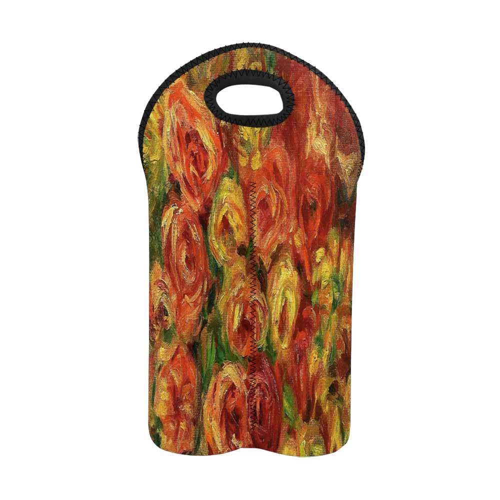 Vintage floral 2 bottle wine bag, Design 18