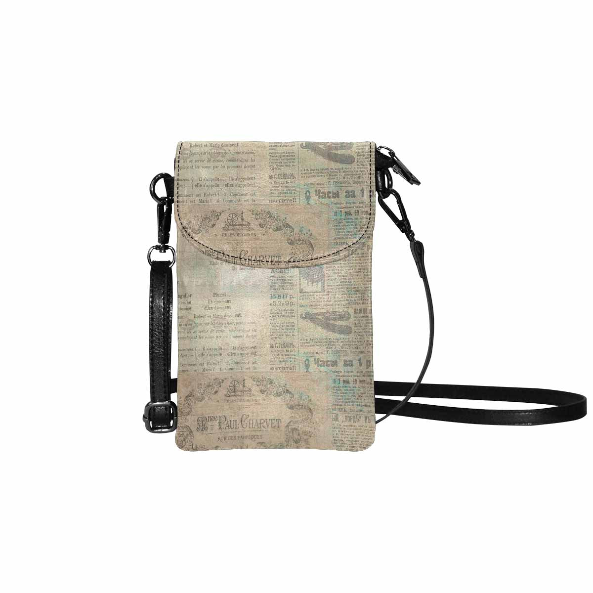 General Victorian cell phone purse, mobile purse, Design 26