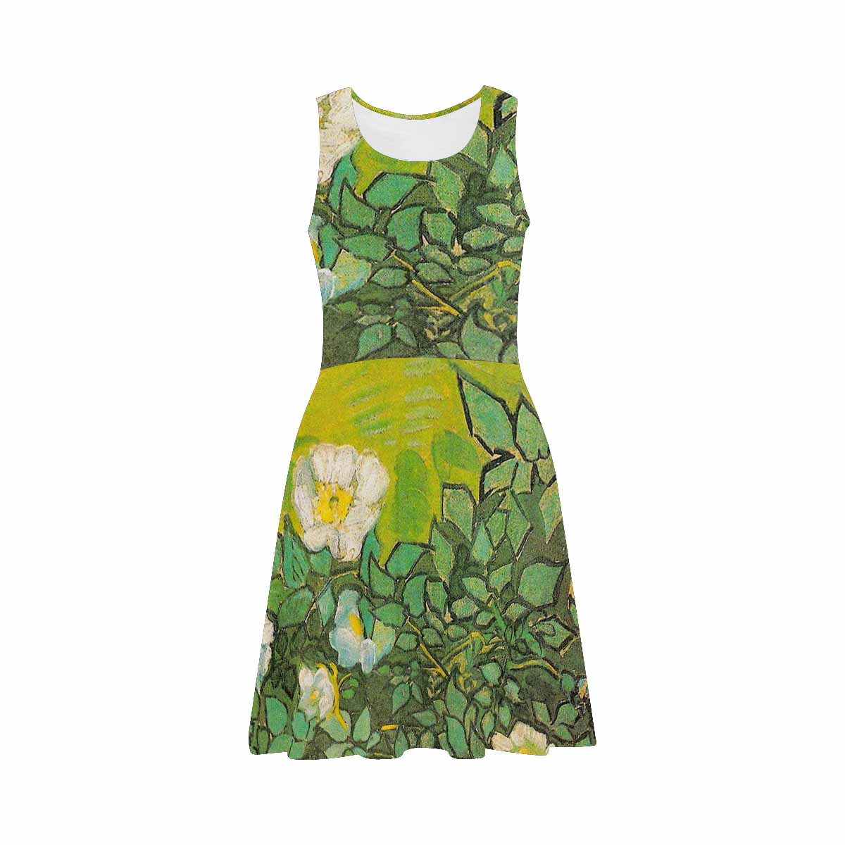 Vintage floral short summer flare dress,  XS to 3XL plus size, model D09534 Design 01