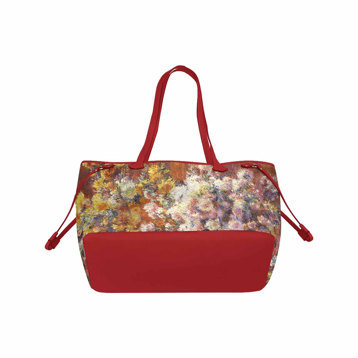 Vintage Floral Handbag, Classic Handbag, Mod 1695361 Design 57 RED TRIM