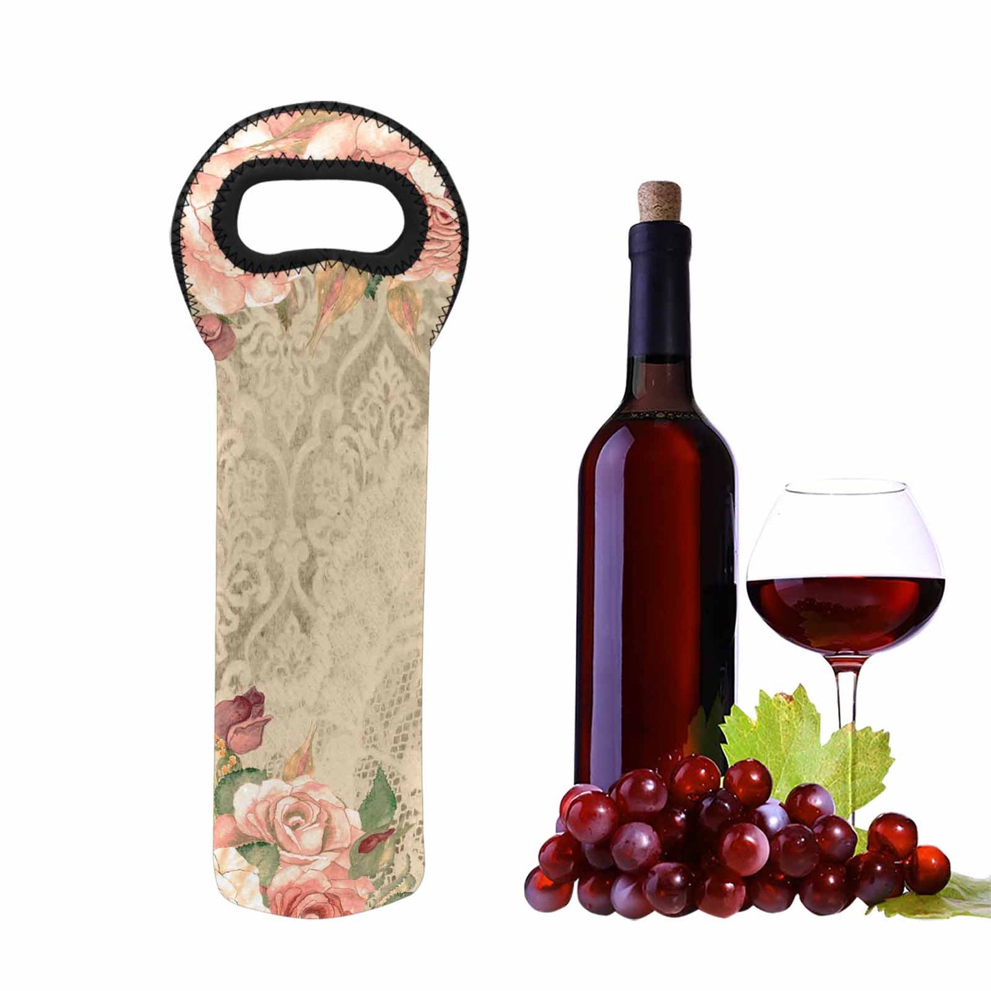Victorian Lace 1 bottle wine bag, design 25