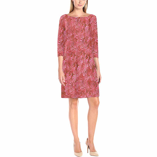 Victorian printed lace loose dress, Design 33