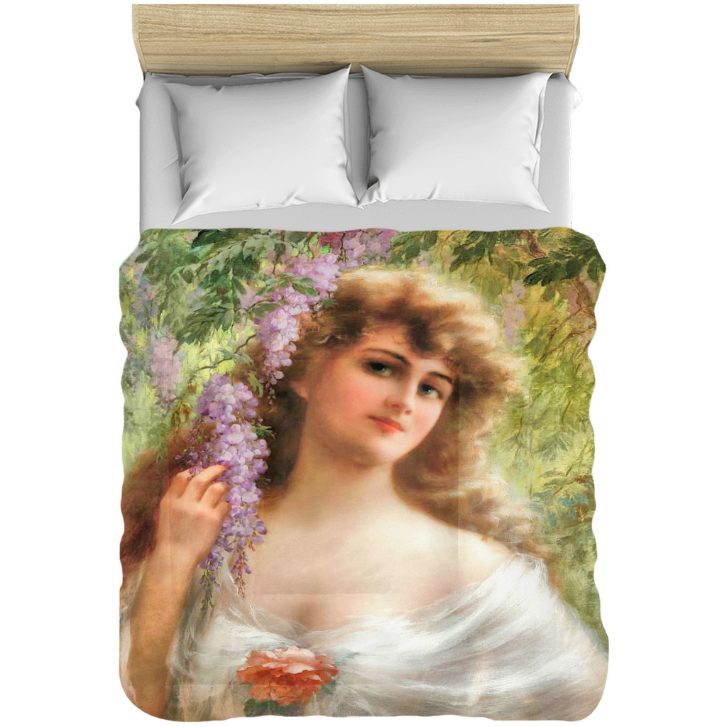 Victorian lady design comforter, twin, twin XL, queen or king, Portrait of a Woman
