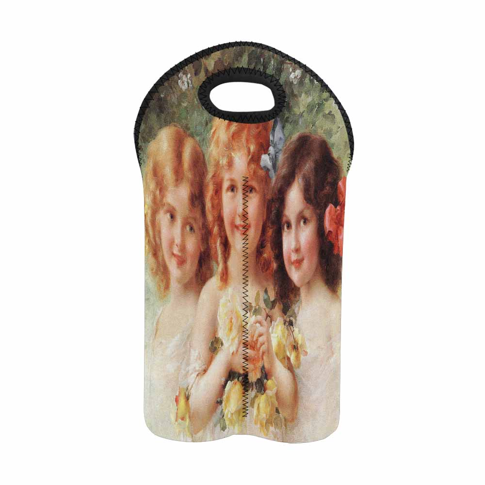 Victorian girls design 2 Bottle wine bag, THREE SISTERS