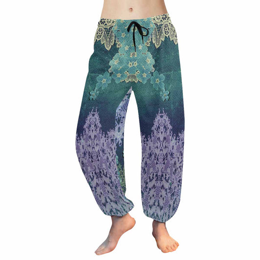 Victorian lace print Haram pants, loose comfy pants design 05