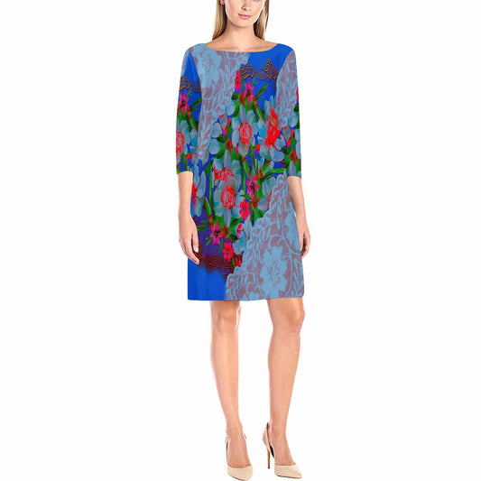 Victorian printed lace loose dress, Design 46