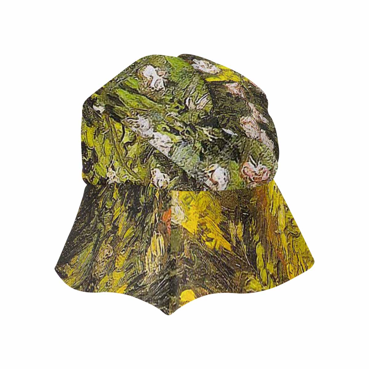 Vintage floral wide brim sunvisor Hat, outdoors hat, Design 05