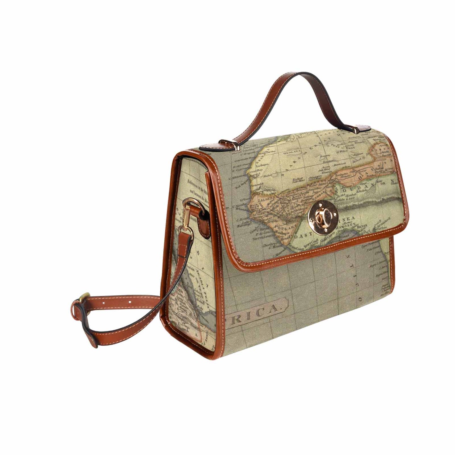 Antique Map Handbag, Model 1695341, Design 04