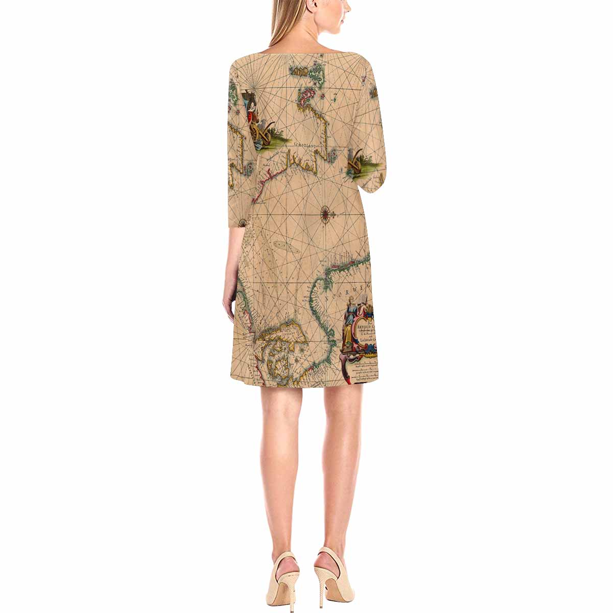 Antique Map loose dress, MODEL 29532, design 53