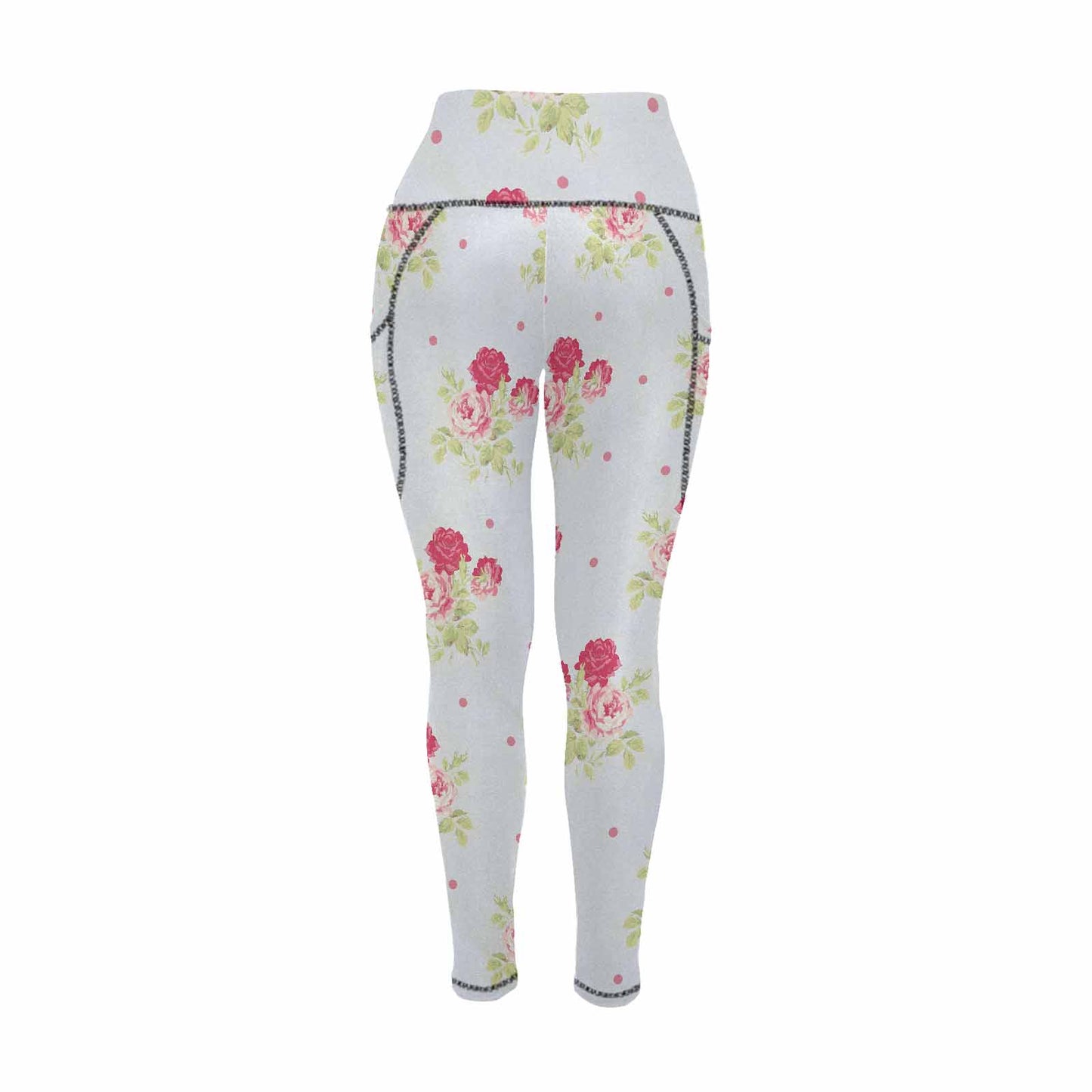 Floral 2, active wear leggings, outside surge, design 16