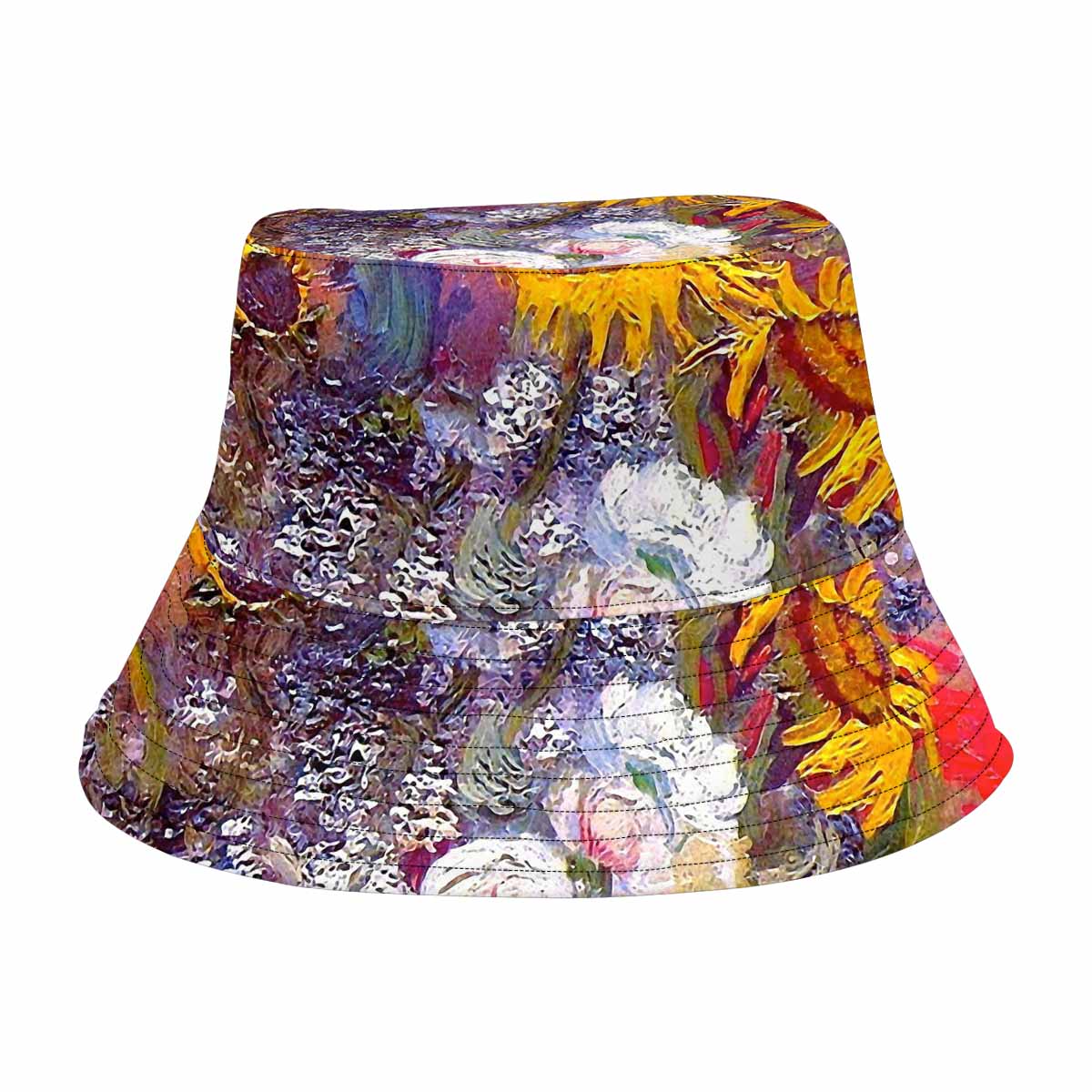 Vintage floral unisex bucket boonie Hat, outdoors hat, Design 54