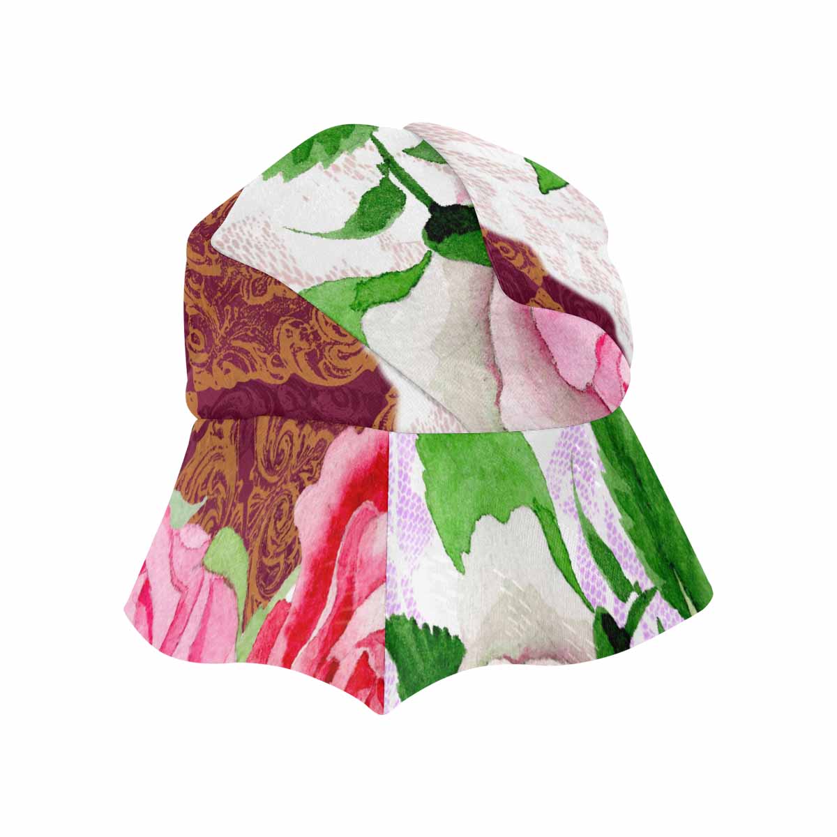 Victorian lace print, wide brim sunvisor Hat, outdoors hat, design 19