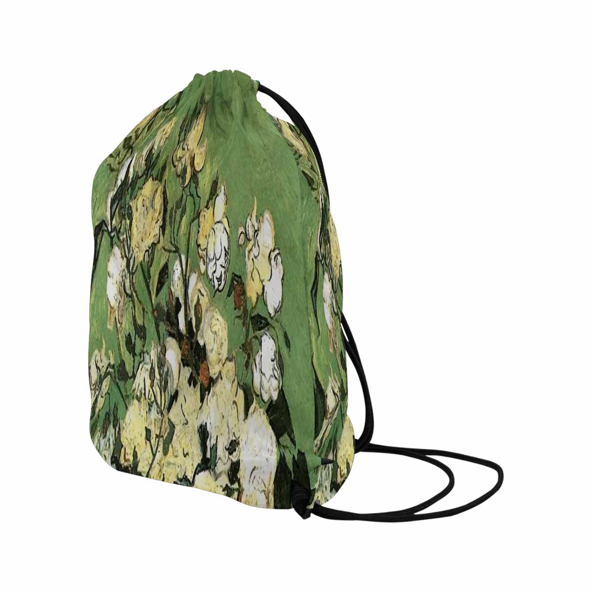 Vintage Floral print, DRAWSTRING BAG, LARGE, Design 55