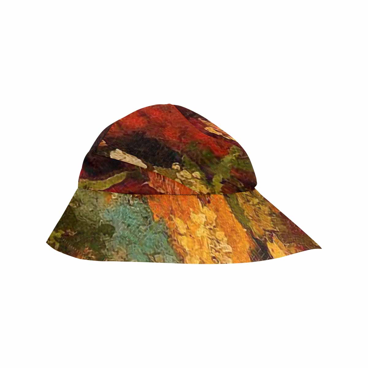 Vintage floral wide brim sunvisor Hat, outdoors hat, Design 31