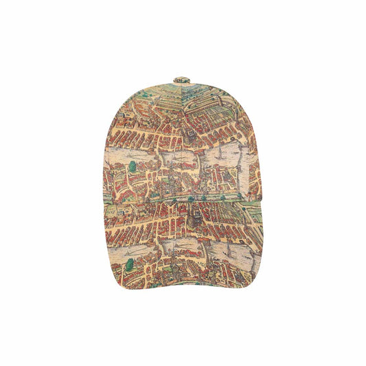 Antique Map design dad cap, trucker hat, Design 24