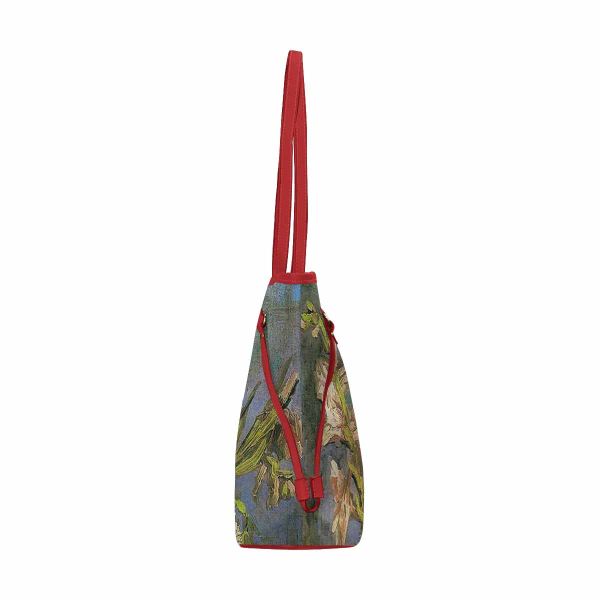 Vintage Floral Handbag, Classic Handbag, Mod 1695361 Design 59 RED TRIM