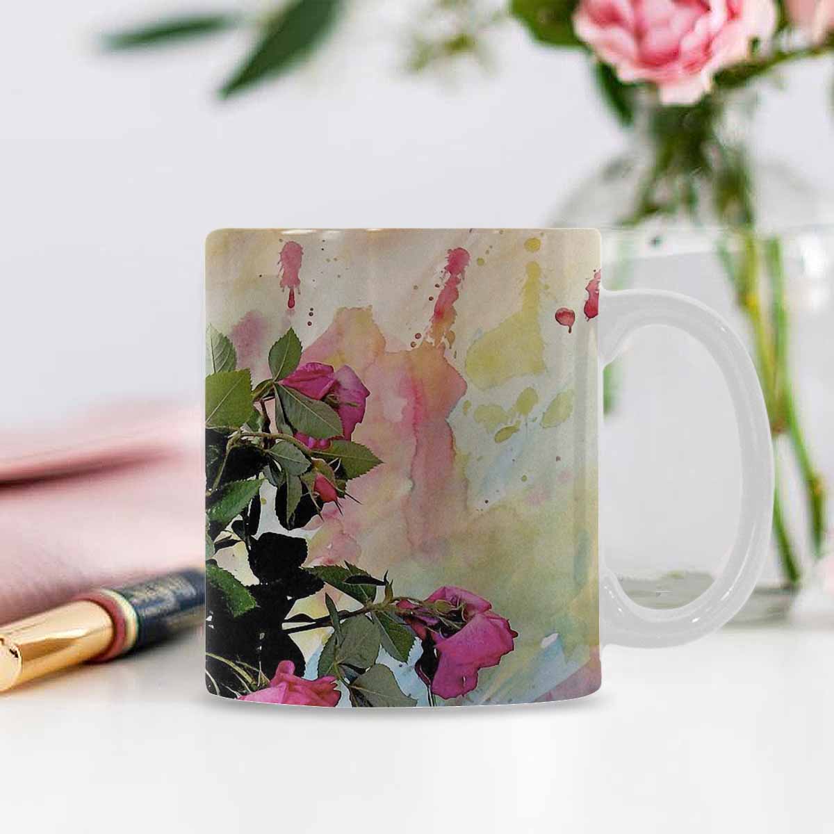 Vintage floral coffee mug or tea cup, Design 22
