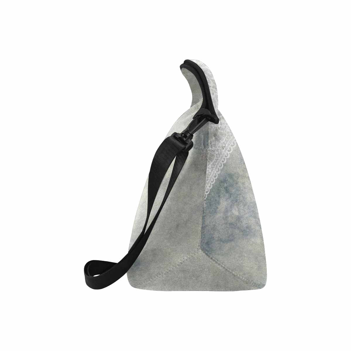 Victorian lace print insulated lunch bag, design 36