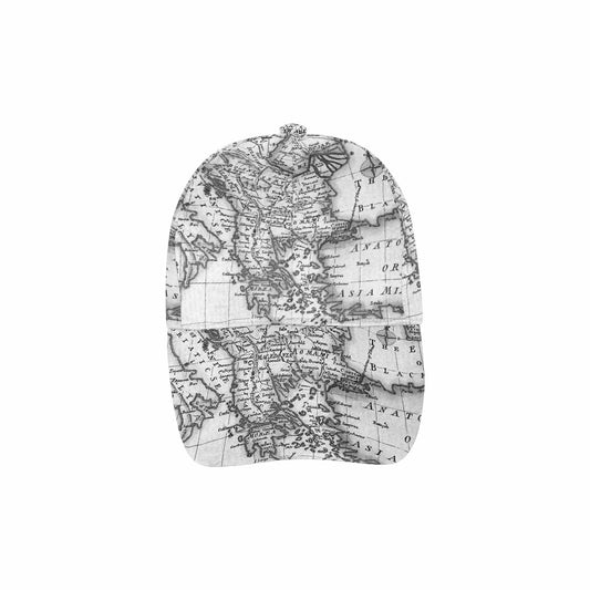 Antique Map design dad cap, trucker hat, Design 20