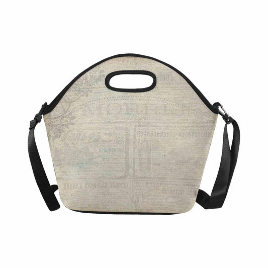 Antique general print, insulated lunch bag, design 30