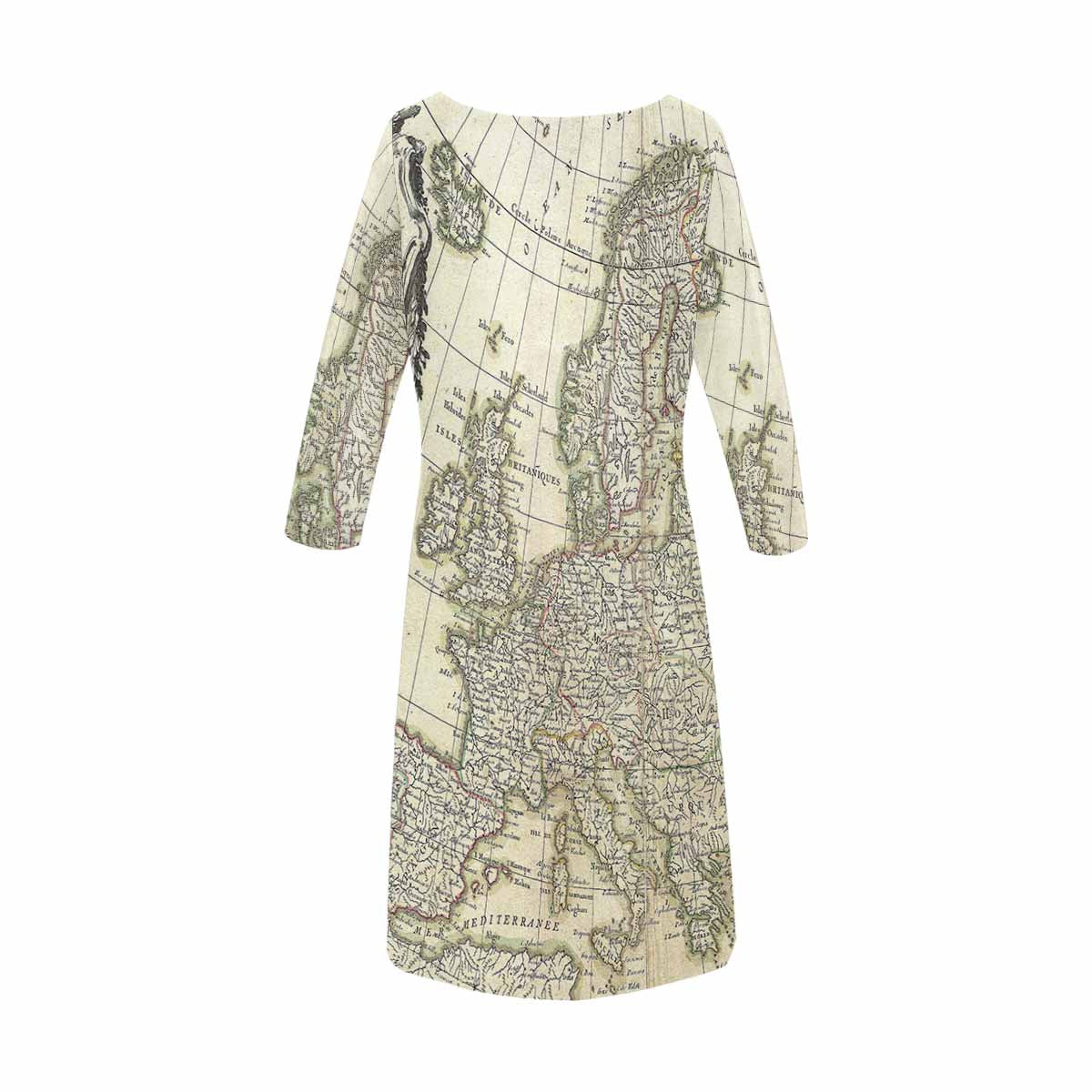 Antique Map loose dress, MODEL 29532, design 23