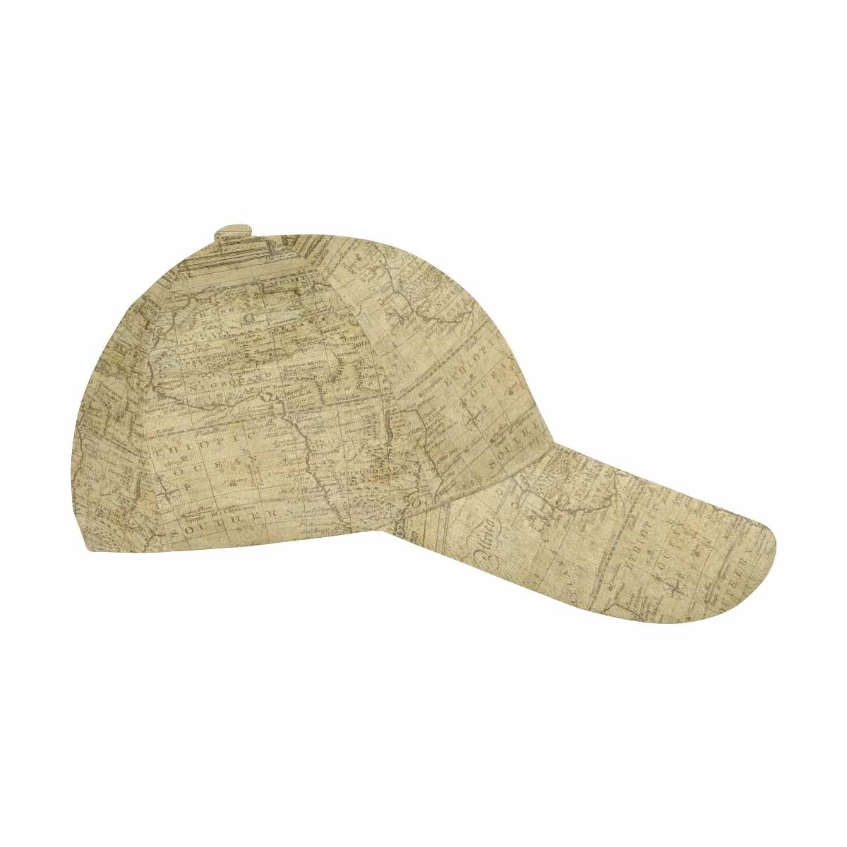 Antique Map design dad cap, trucker hat, Design 1