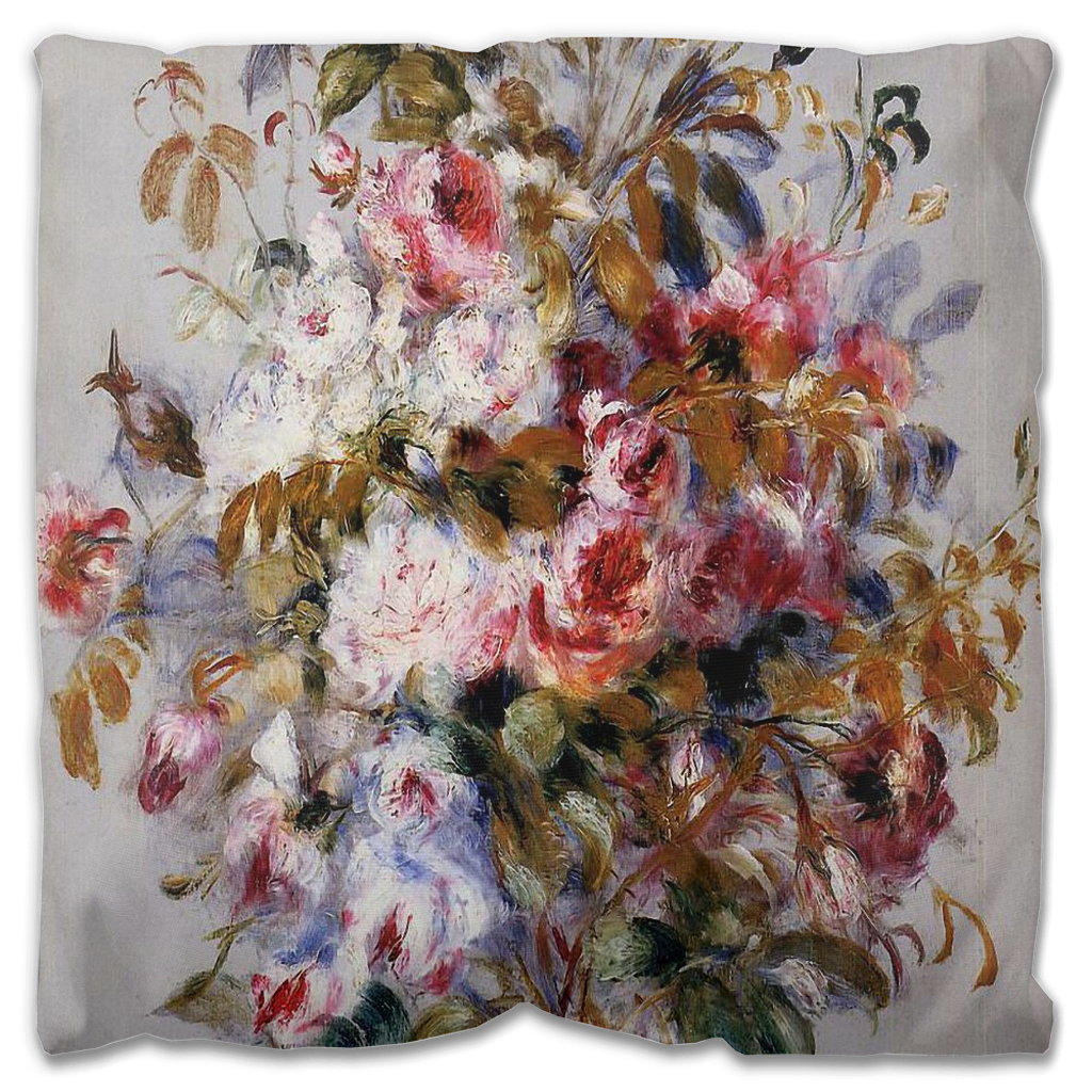 Vintage floral Outdoor Pillows, throw pillow, mildew resistance, various sizes, Design 12