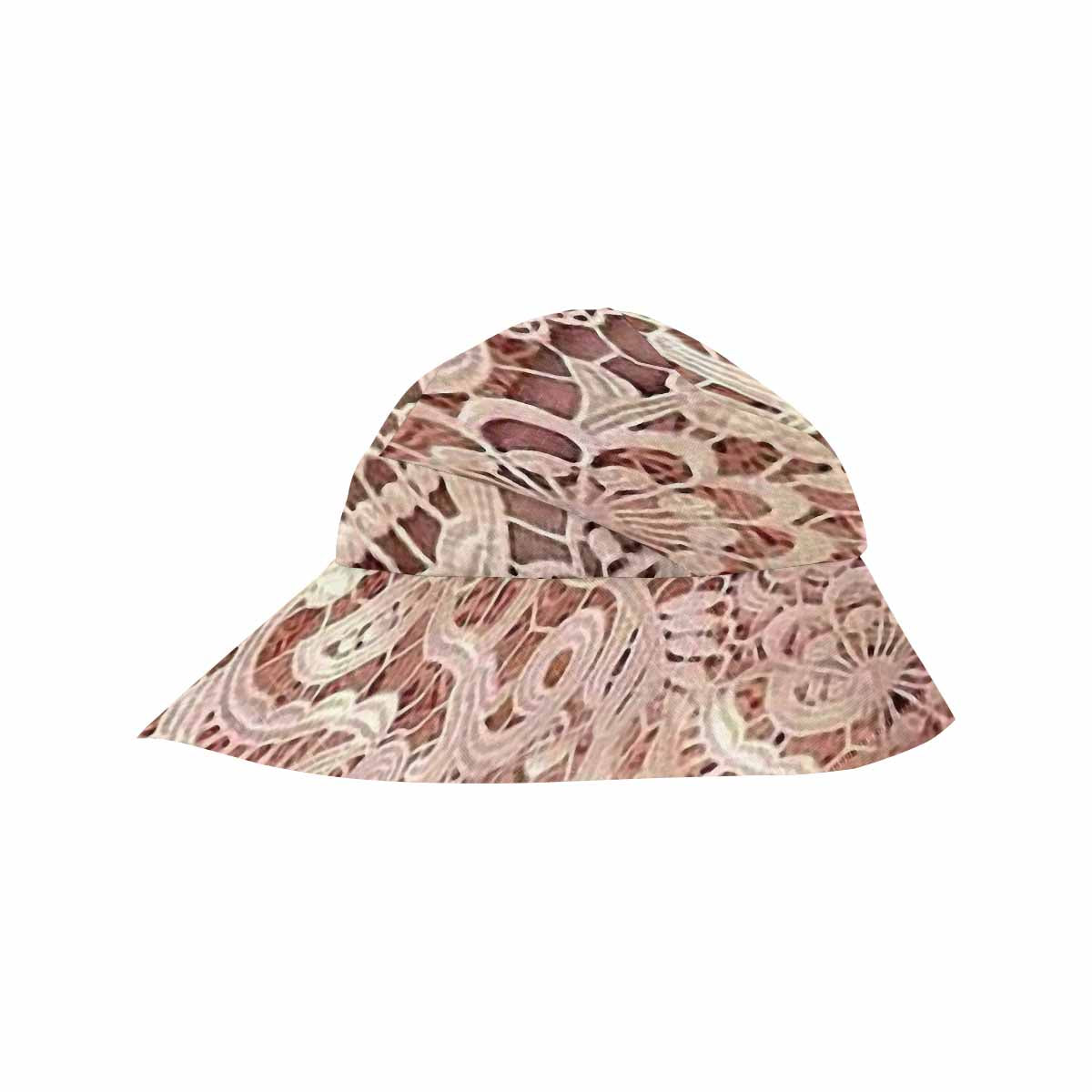 Victorian lace print, wide brim sunvisor Hat, outdoors hat, design 11