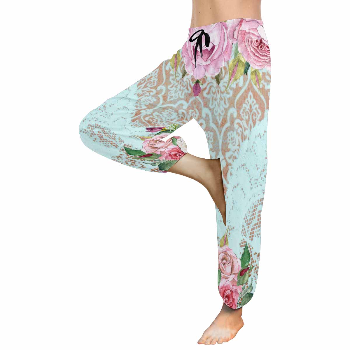 Victorian lace print Haram pants, loose comfy pants design 24