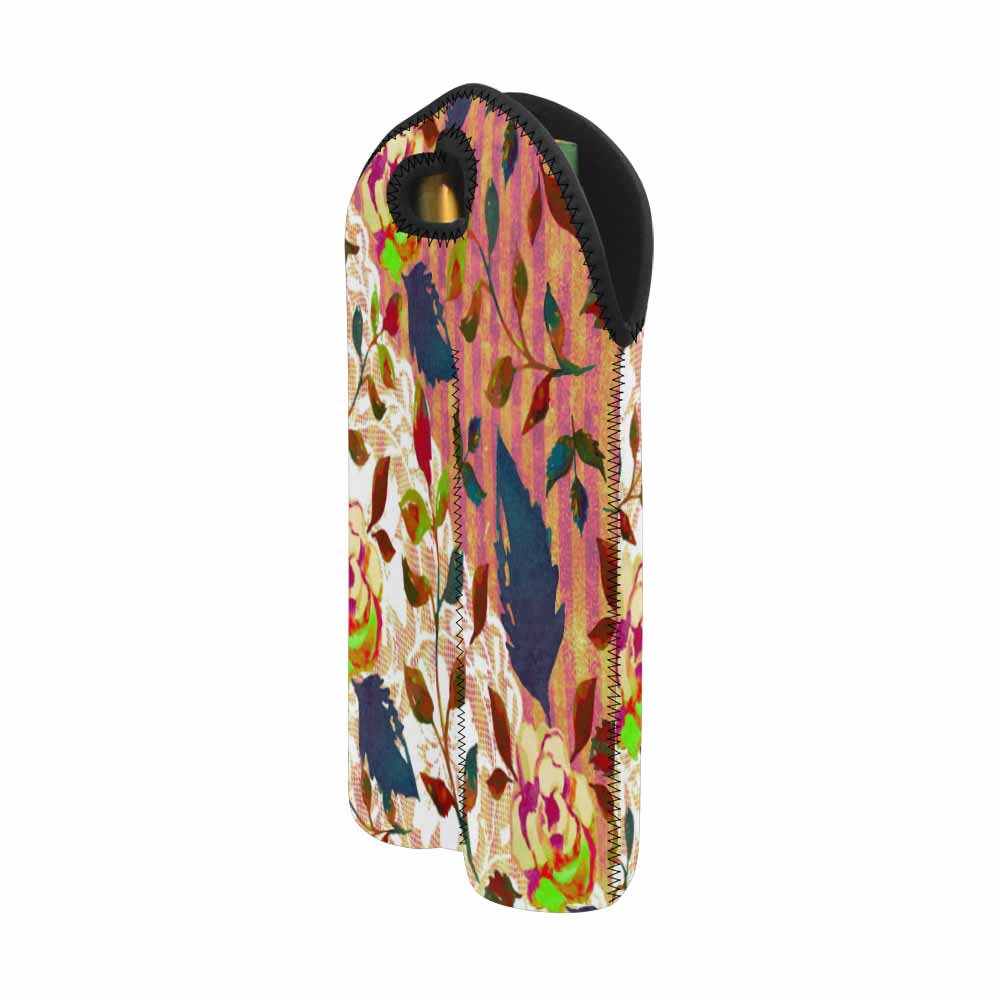 2 Bottle Victorian lace print wine bag, Design 22