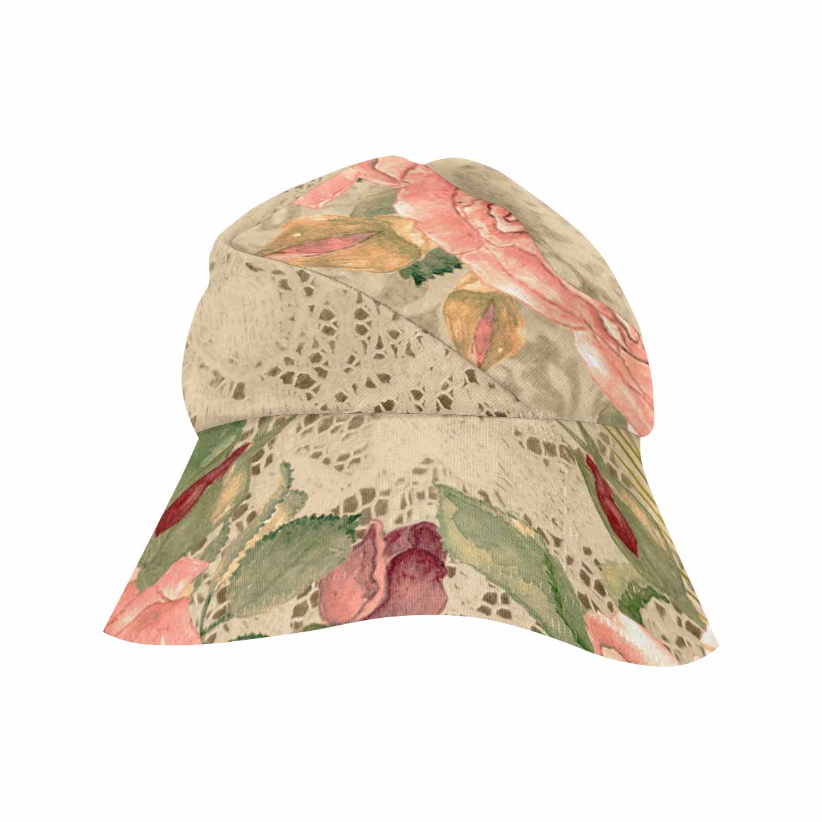 Victorian lace print, wide brim sunvisor Hat, outdoors hat, design 25