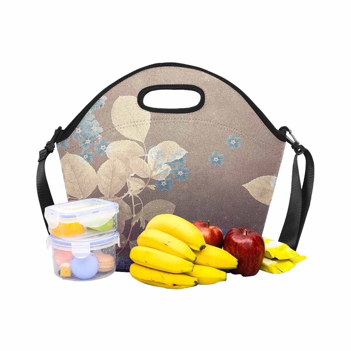 Antique general print, insulated lunch bag, design 48