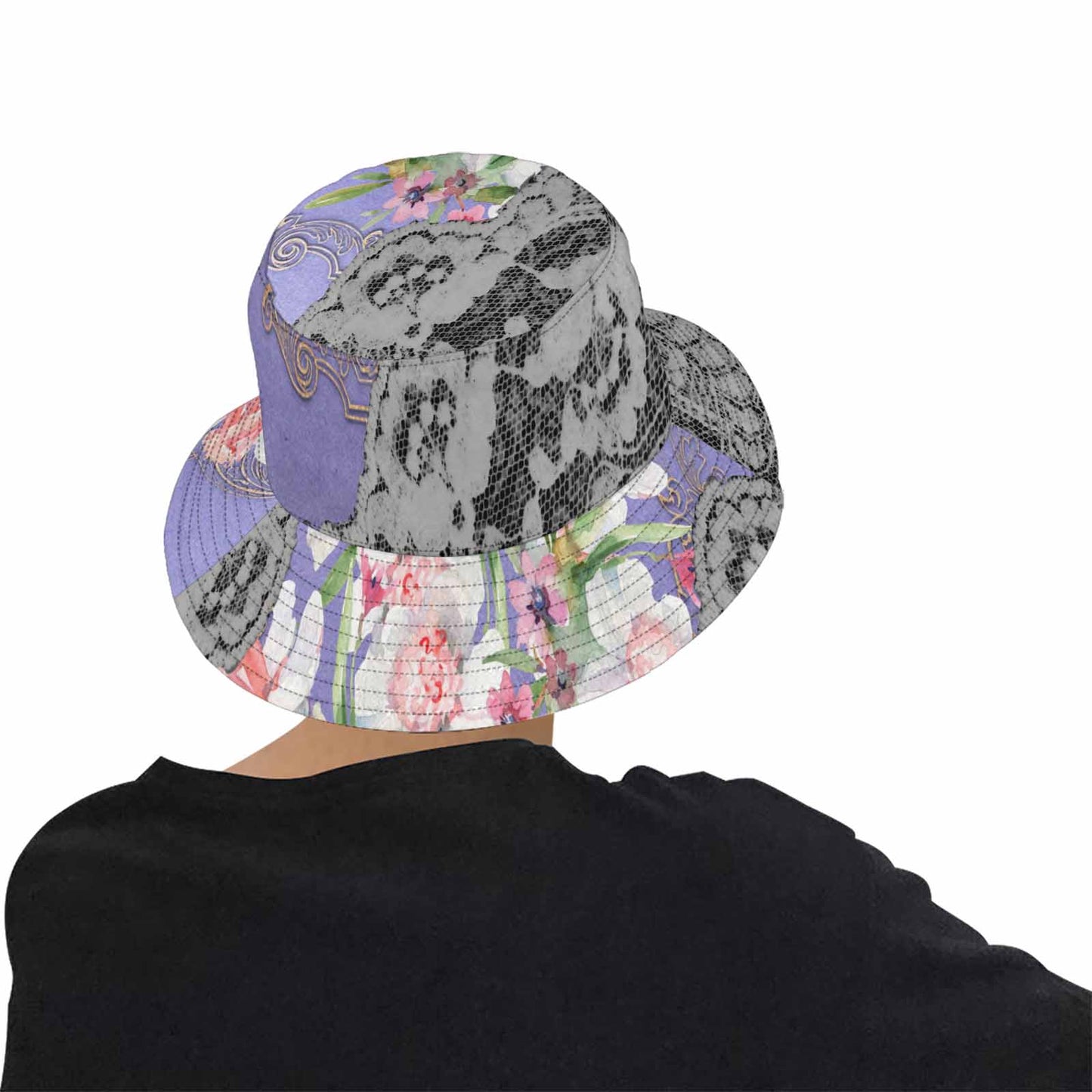 Victorian lace Bucket Hat, outdoors hat, design 45