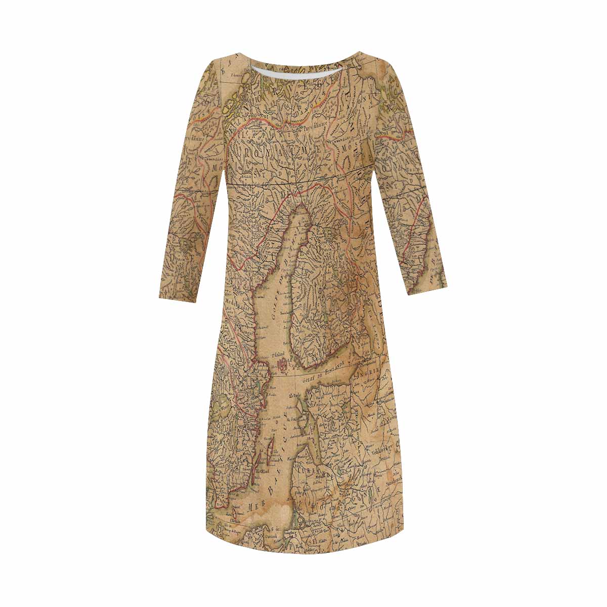 Antique Map loose dress, MODEL 29532, design 37