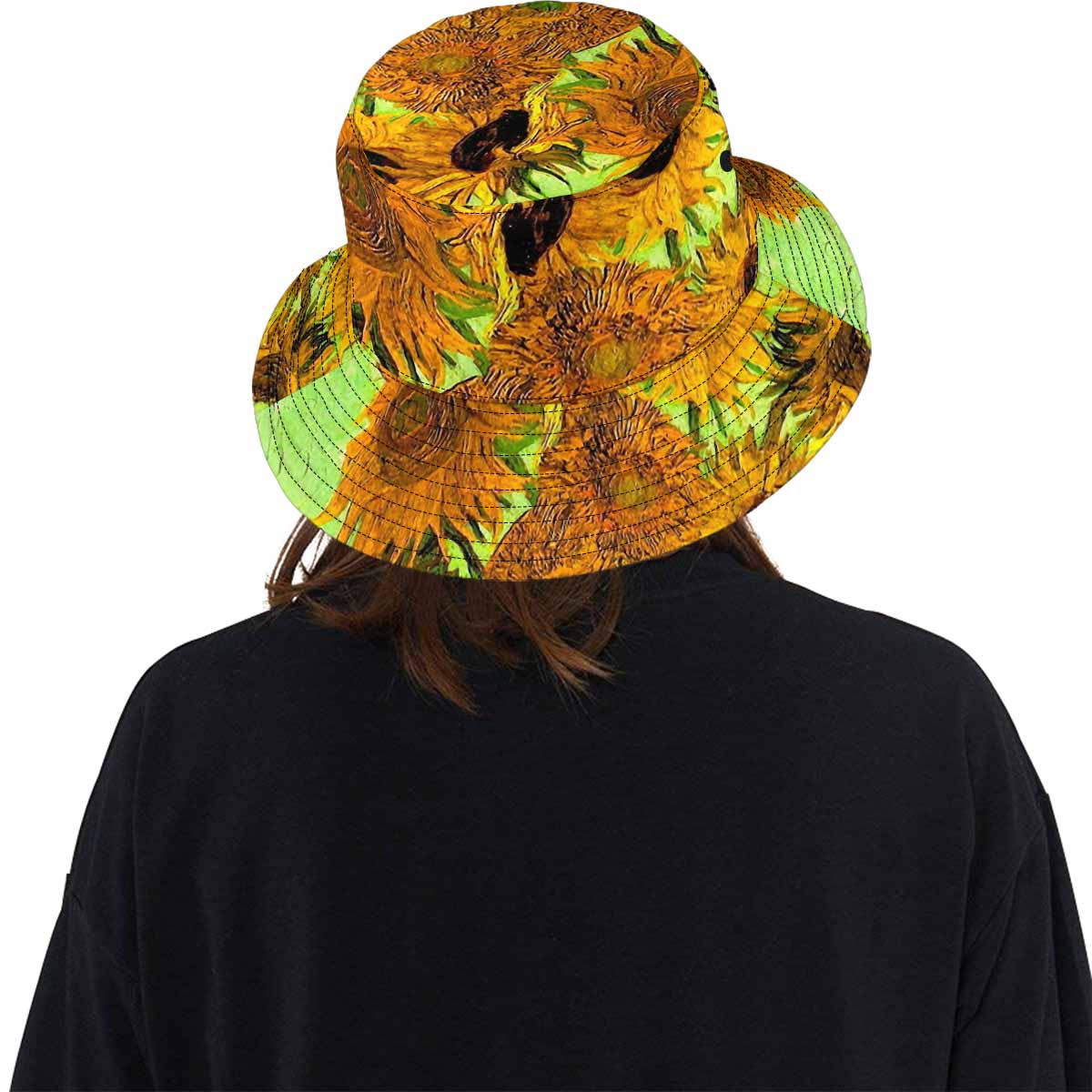 Vintage floral unisex bucket boonie Hat, outdoors hat, Design 48