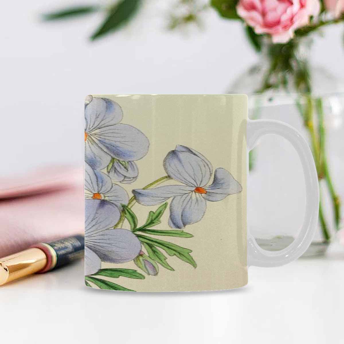 Vintage floral coffee mug or tea cup, Design 13