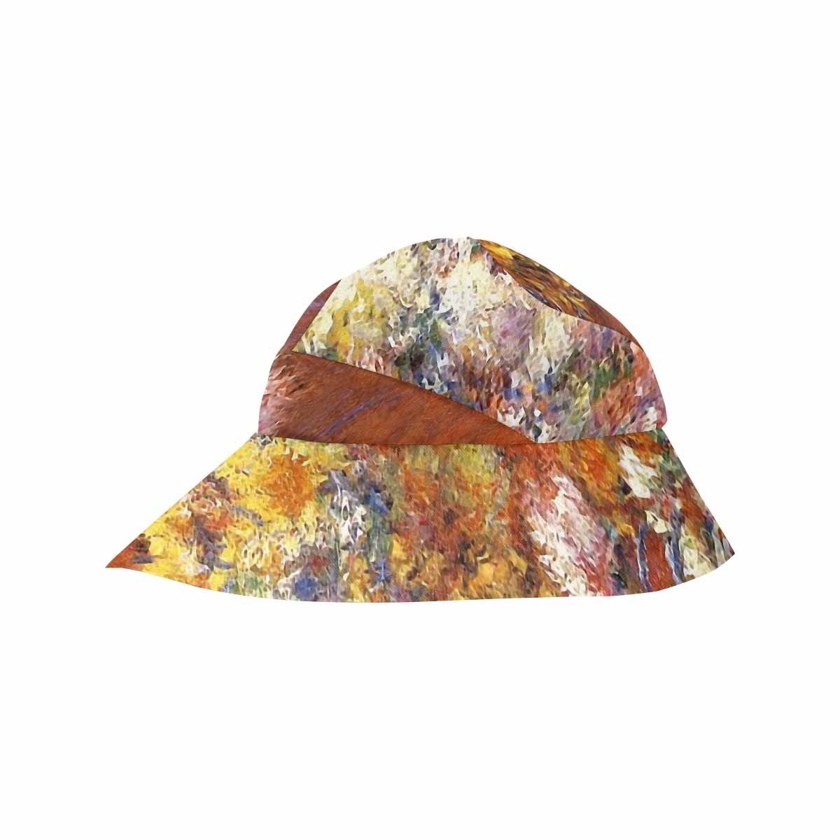 Vintage floral wide brim sunvisor Hat, outdoors hat, Design 57